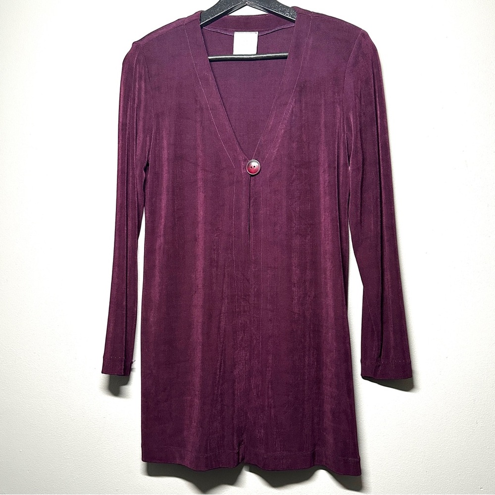 Vintage Rabbit Rabbit Rabbit 2 Piece Set Purple Maroon Cardigan & Tank Top Y2K